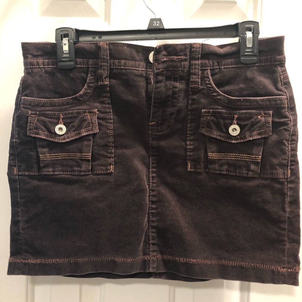 Corduroy mini skirt